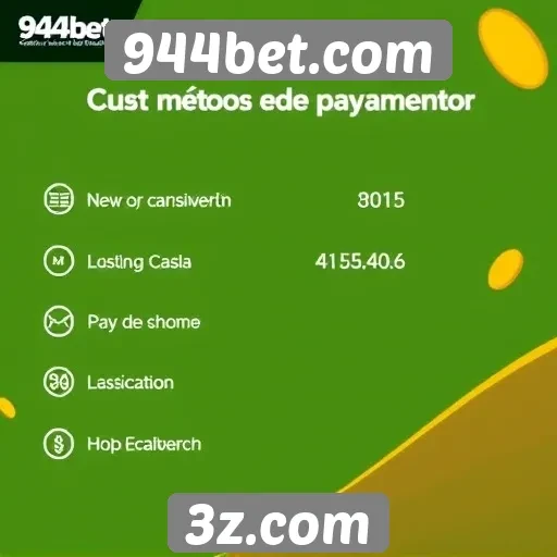 Métodos de pagamento aceitos no 944bet.com